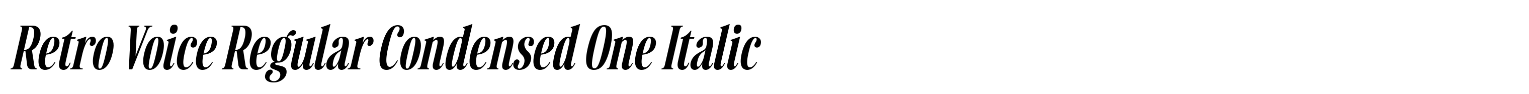Retro Voice Regular Condensed One Italic
